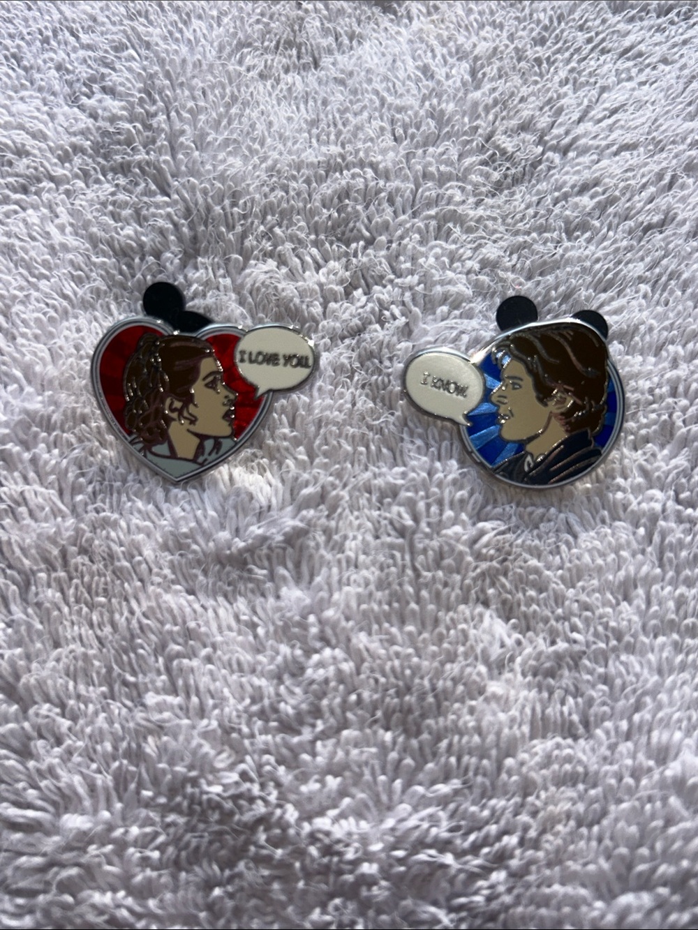 Disney Pins Han Solo Princess Leia I Love You I Know